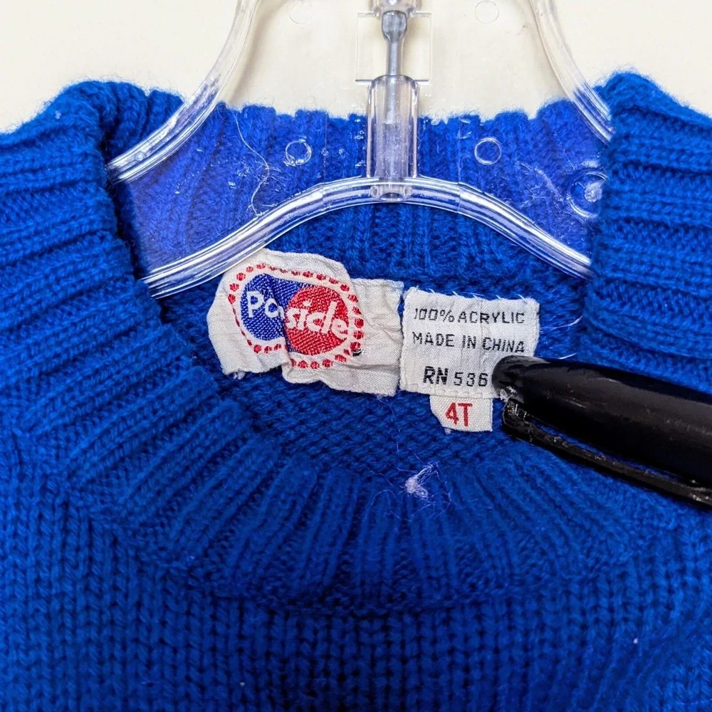 Vintage 80s Popsicle Sweater Cars Stop Go Street Light Toddler‎ 4T